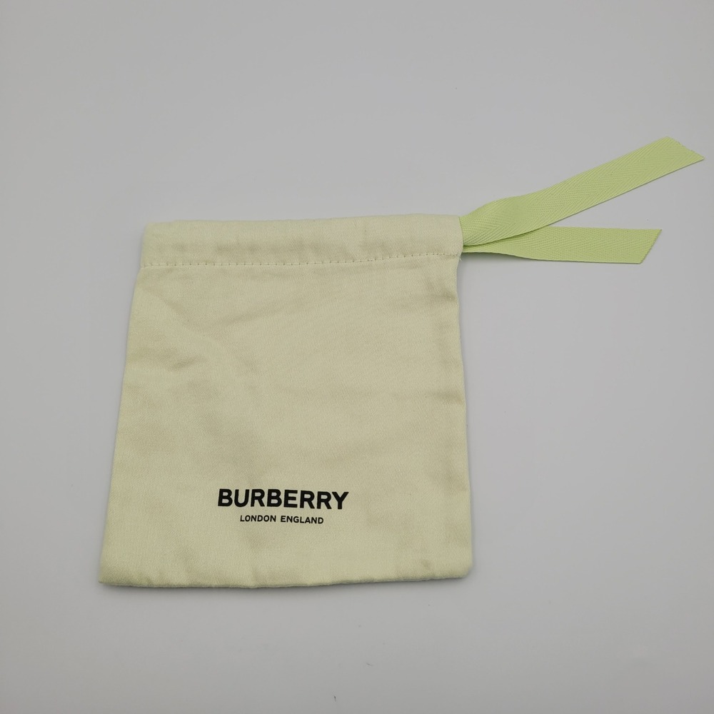 Burberry London England Small Cream Cotton Logo Drawstring Dust Bag Pouch 6x7